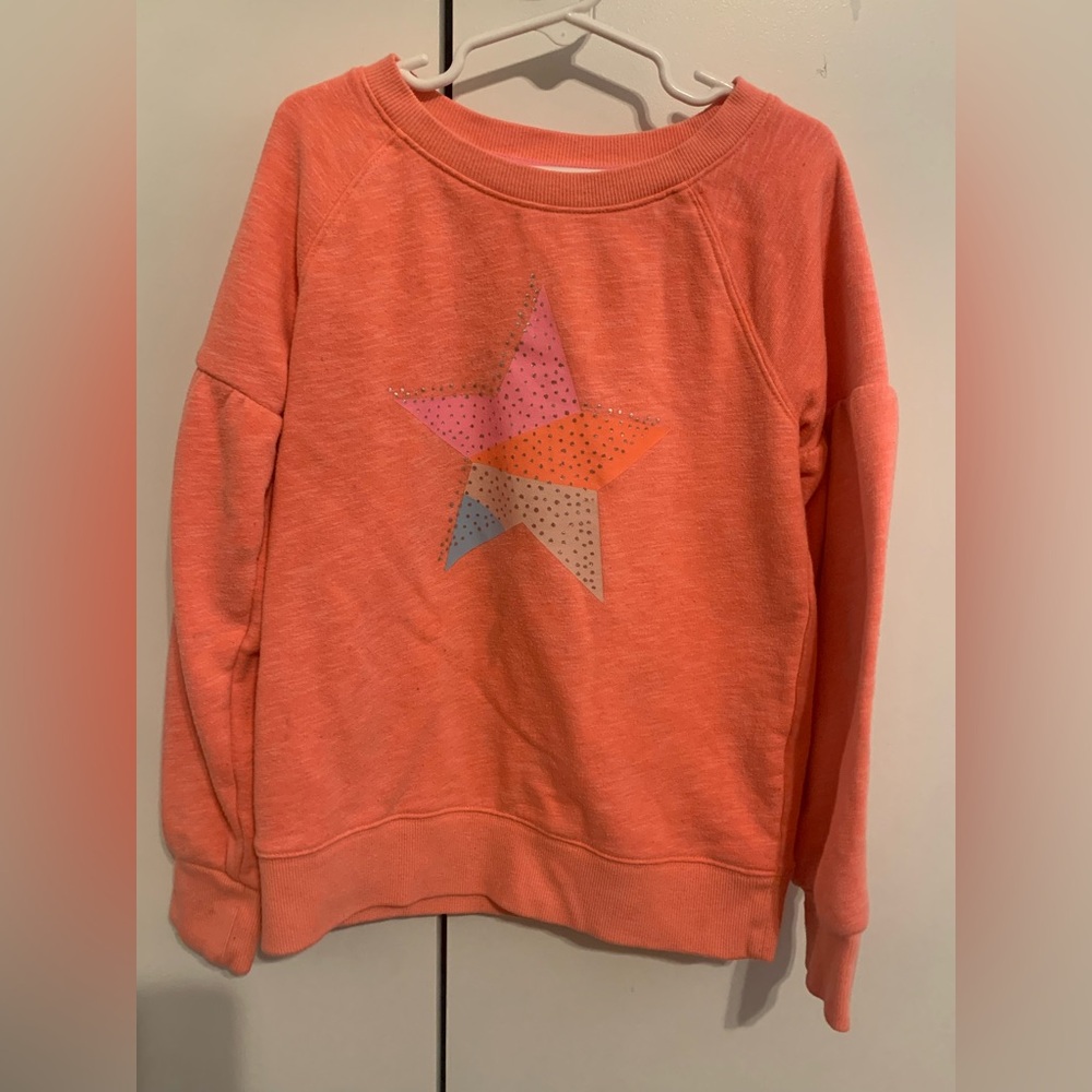 Coral Star Kids cotton Sweatshirt